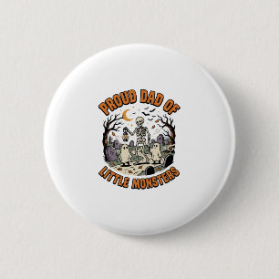 Badge Rond 5 Cm La nuit des petits monstres d'Halloween papa