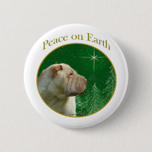 Badge Rond 5 Cm La paix de Shar-Pei en Chine
