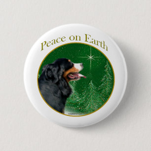 Badge Rond 5 Cm La paix des chiens de montagne bernois