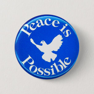 Badge Rond 5 Cm La paix est possible - bouton