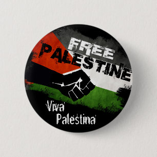 Badge Rond 5 Cm La Palestine libre - vivat Palestina