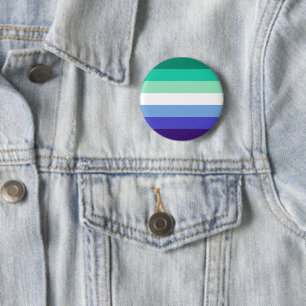 Badge Rond 5 Cm La palette de drapeau des hommes gays trans-inclus