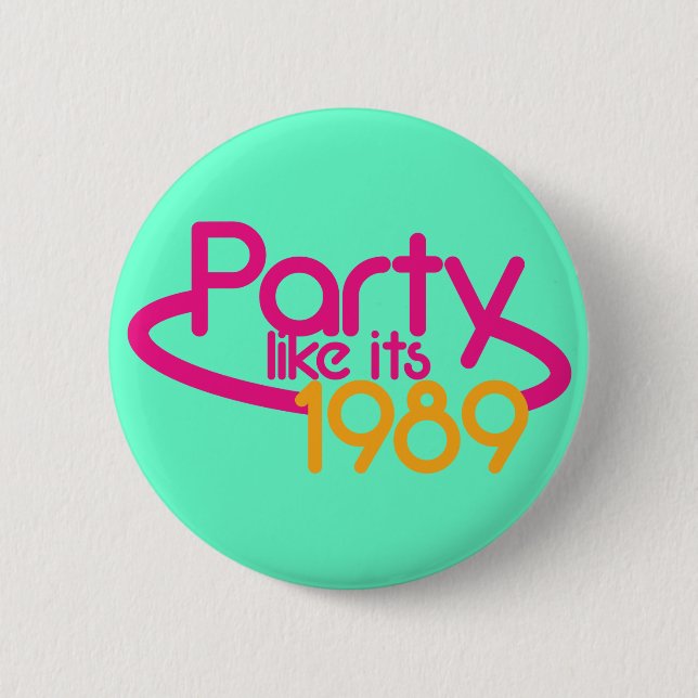 Badge Rond 5 Cm La PARTIE comme elle est 1989 (Devant)