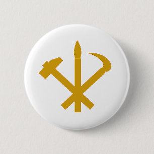 Badge Rond 5 Cm La partie de travailleurs coréenne - communiste d