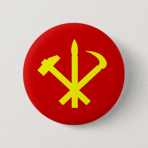 Badge Rond 5 Cm La partie de travailleurs coréenne - communiste d