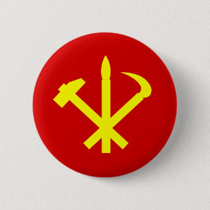 Badge Rond 5 Cm La partie de travailleurs coréenne - communiste de