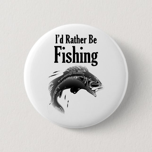 Badge Rond 5 Cm la pêche plutôt que le poisson (Devant)
