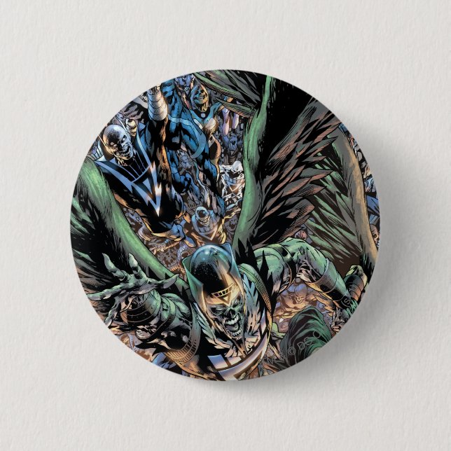 Badge Rond 5 Cm La peinture de groupe de nuit la plus noire - (Devant)