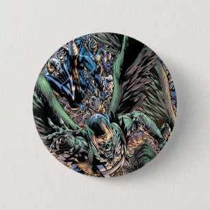 Badge Rond 5 Cm La peinture de groupe de nuit la plus noire -