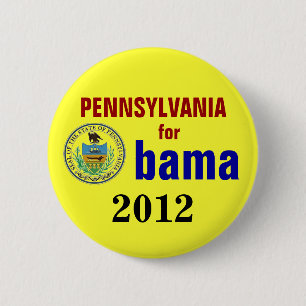 Badge Rond 5 Cm La Pennsylvanie pour Obama 2012
