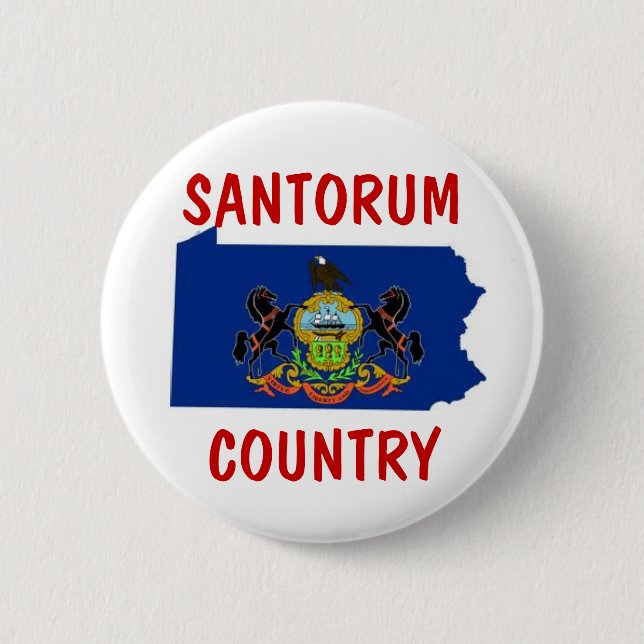 Badge Rond 5 Cm La Pennsylvanie pour Santorum (Devant)