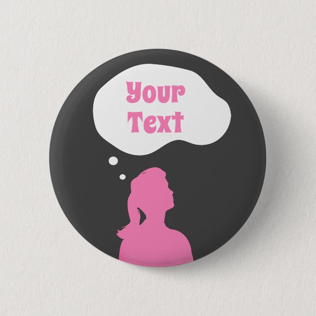 Badge Rond 5 Cm La pensée féminine (Devant)