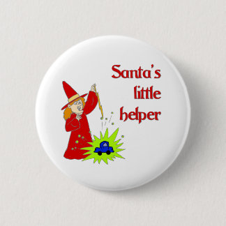 Badge Rond 5 Cm La petite aide de Père Noël