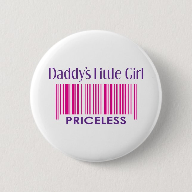 Badge Rond 5 Cm La petite fille de papa : sans prix (Devant)