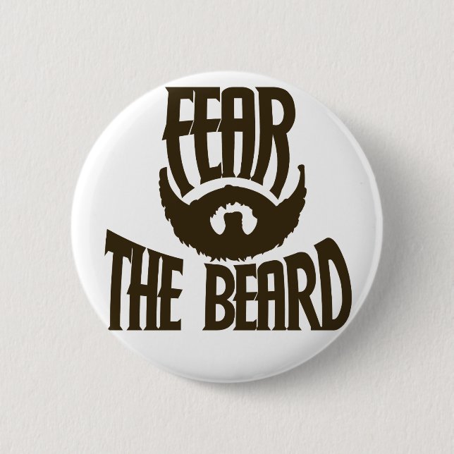 Badge Rond 5 Cm La peur de la barbe (Devant)