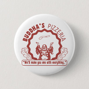 Badge Rond 5 Cm La pizzeria de Bouddha