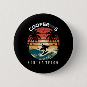 Badge Rond 5 Cm La plage de Cooper à Southampton, planche de surf,