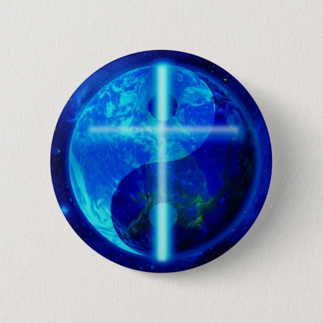 Badge Rond 5 Cm La planète bleue (Devant)