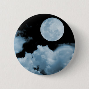 BADGE ROND 5 CM LA PLEINE LUNE OPACIFIE LE BLEU