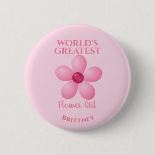 Badge Rond 5 Cm La plus grande Flowergirl du monde
