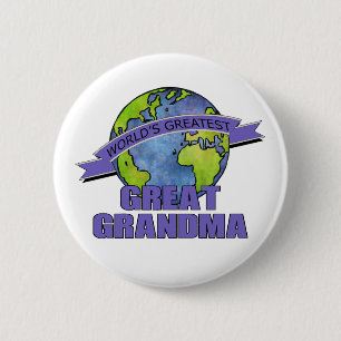 Badge Rond 5 Cm La plus grande grande grand-maman du monde