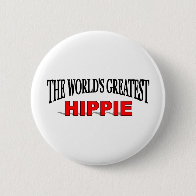 Badge Rond 5 Cm La plus grande hippie du monde (Devant)