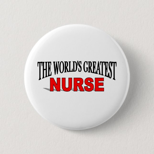 Badge Rond 5 Cm La plus grande infirmière du monde (Devant)