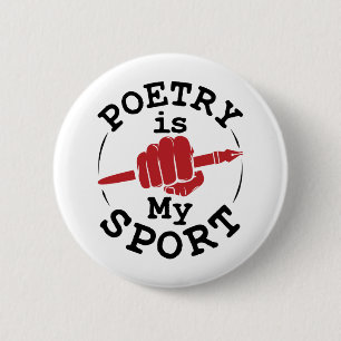Badge Rond 5 Cm La Poésie Est Mon Sport Poète Écrivain Poème