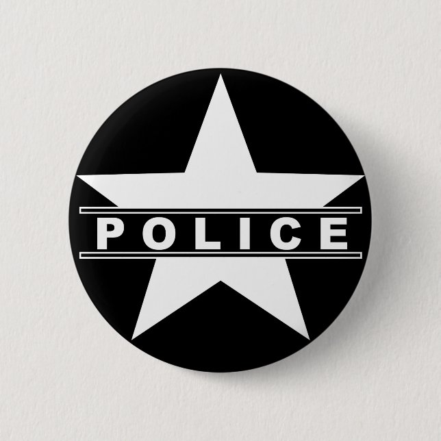 Badge Rond 5 Cm la police tient le premier rôle le symbole de loi (Devant)