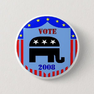 BADGE ROND 5 CM LA POLITIQUE DE BOUTON DE RÉPUBLICAIN DE VOTE EN