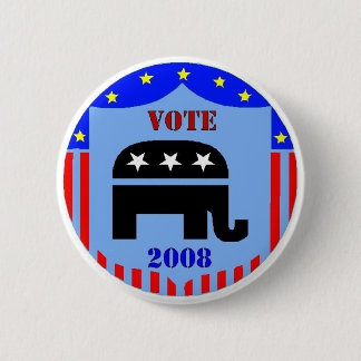 BADGE ROND 5 CM LA POLITIQUE DE BOUTON DE RÉPUBLICAIN DE VOTE EN