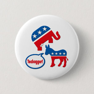 Badge Rond 5 Cm La politique de thé républicaine de Teabagger