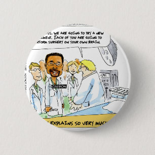 Badge Rond 5 Cm La politique : faut-il une opération du cerveau ?