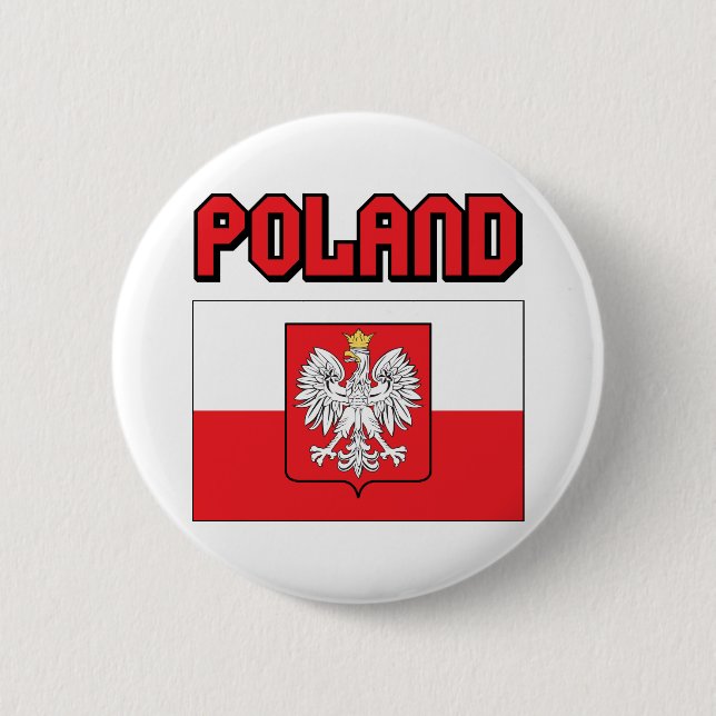 Badge Rond 5 Cm La Pologne (Devant)