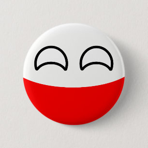 Badge Rond 5 Cm La Pologne Geeky tendante drôle Countryball
