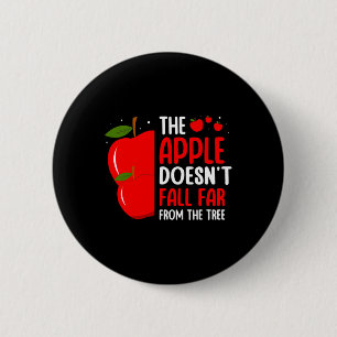Badge Rond 5 Cm La pomme ne tombe pas loin de l'arbre Apple Pic