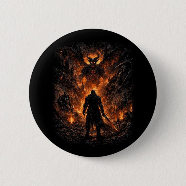 Badge Rond 5 Cm La Porte de l'Enfer (Devant)