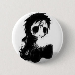 Badge Rond 5 Cm la poupée gothique morte