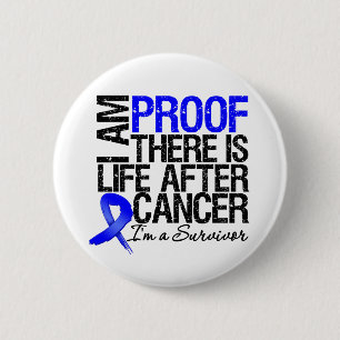 Badge Rond 5 Cm La preuve de cancer du colon là est la vie après