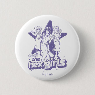 Badge Rond 5 Cm La puissance étoilée des filles hexagonales