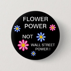 BADGE ROND 5 CM LA PUISSANCE FLORALE N'EST PAS LA PUISSANCE DE LA