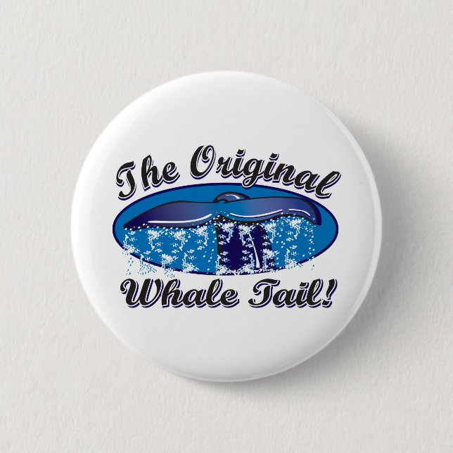 Badge Rond 5 Cm La Queue-Baleine-Originale (Devant)