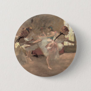 Badge Rond 5 Cm La Répétition d'Edgar Degas, Art de ballet vintage