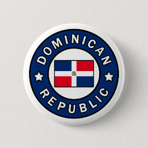 Badge Rond 5 Cm La République Dominicaine