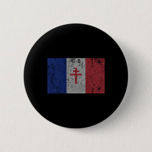Badge Rond 5 Cm La Résistance Le Drapeau Français France Paris 2èm