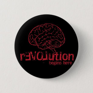 Badge Rond 5 Cm la révolution commence ici le bouton