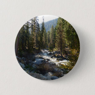 Badge Rond 5 Cm La rivière Kaweah dans le parc national de Sequoia