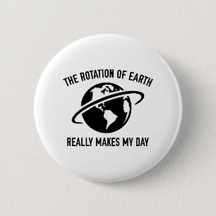Badge Rond 5 Cm La Rotation De La Terre