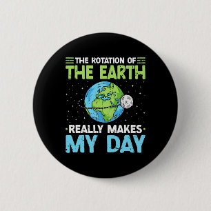 Badge Rond 5 Cm La Rotation De La Terre Fait De Mon Enseignant De