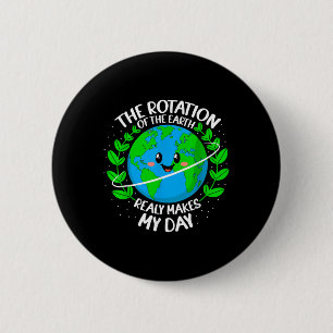Badge Rond 5 Cm La Rotation De La Terre Fait Vraiment Mon Jour
